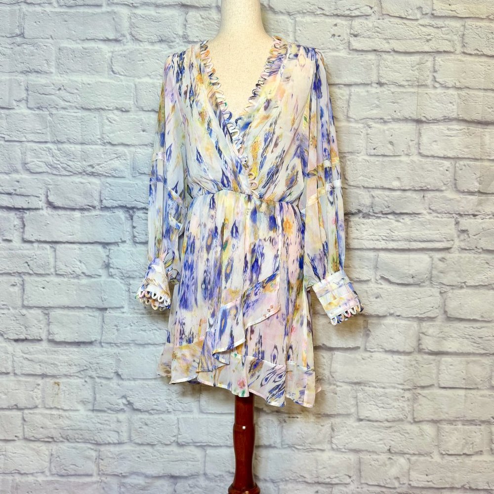 Avantlook Watercolor Print Mini Dress